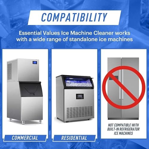 Essential Values Ice Machine Cleaner and Descaler 16 fl oz - Ice Maker Cleaner and Descaler - Compatible with All Major Brands (Scotsman, KitchenAid, Affresh, Opal, Manitowoc) thumbnail 5