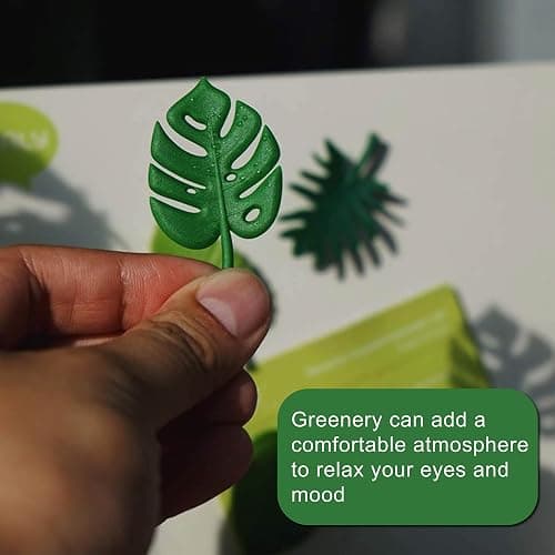joaoxoko Plant Fridge Magnets,8 Pcs Mini Tropical Leaves Refrigerator Magnets Cute Magnets for Locker Fridge Home Office Decor, 3D Monstera Plant Refrigerator Magnets (Plant) thumbnail 4