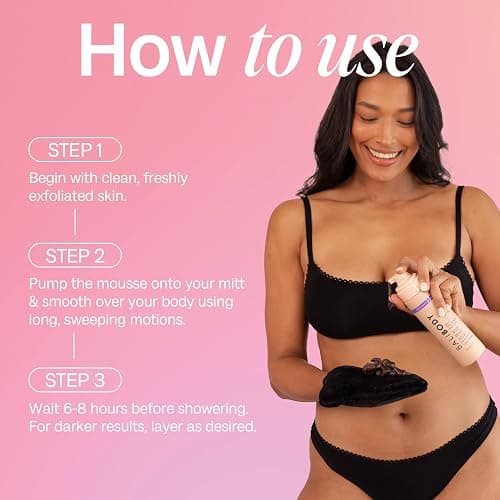 Bali Body Deep Violet Self Tanning Mousse – Self Tanner Mousse Violet-Based Formula for Dark, Fake Tan with Olive Undertones – Hydrating, Sunless Tanner for Sensitive Skin – 200ml / 6.7fl oz thumbnail 7