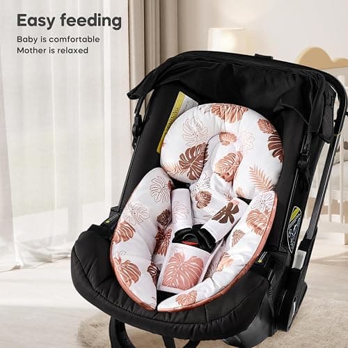 Infant Insert Compatible with 4moms Mamaroo & Graco Swing and Infant Car Seat, Stroller, Other Baby Swing, Rocker, Bouncer, Bassinet Newborn Insert Head & Body Support Cushion, Reversible Design thumbnail 6