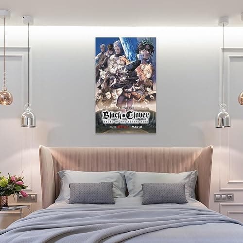 Black Clover Characters Cool Awesome Anime Manga Art Wall Posters for Room Aesthetic And Decor 8 Canvas Painting Posters And Prints Wall Art Pictures for Living Room Bedroom Decor 08x12inch(20x30cm) thumbnail 8