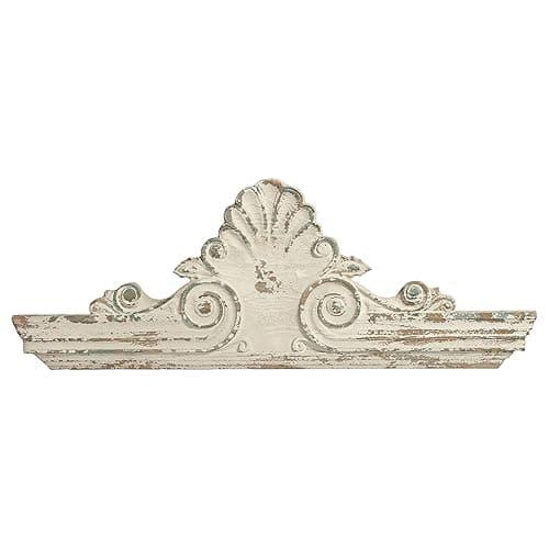 SOFE Distressed White Scroll Wall Decor