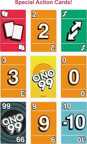 Mattel Games ONO 99 Card Game from the Makers of UNO for Kids, Adults & Families, Add Numbers & Don't Go Over 99 thumbnail 4