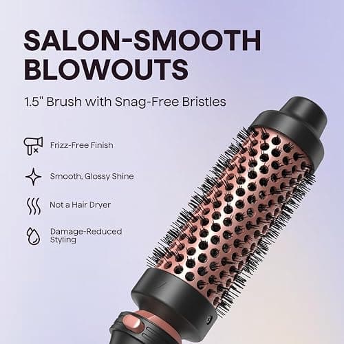 Wavytalk 5 in 1 Curling Iron Set with Curling Brush and 4 Interchangeable Ceramic Curling Wand (0.35"-1.25”), Wand Curling Iron Instant Heat Up, Dual Voltage Hair Curler thumbnail 3