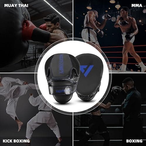 Valleycomfy Boxing Punching Mitts,Boxing Pads Mitts for Men,Ideal for Boxing Training,Kickboxing,Martial Arts thumbnail 7