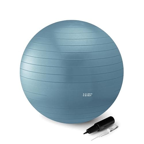 Amazon Basics Anti-Burst Exercise Ball with Pump, 23-26" Diameter - Image 1