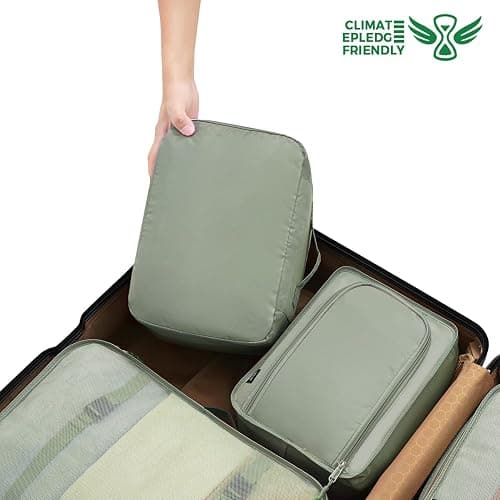 BAGAIL 8 Set Packing Cubes Luggage Packing Organizers for Travel Accessories-Matcha Green thumbnail 6
