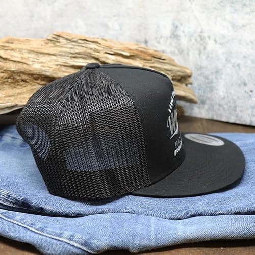 WHISKEY BENT HAT CO. The Cali Adjustable Snapback Western Lifestyle Trucker Hat, High Profile thumbnail 3