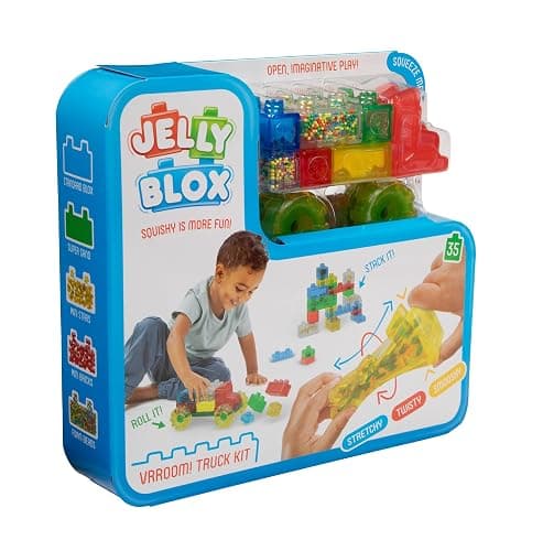 Goliath Jelly Blox Vrroom! Truck Kit | Includes 35 Blocks | Toddler & Preschool Building Blocks Kids Can Squeeze, Stretch, Squish | MESH ACCREDITED | Safety Tested Ouch-Free | Sensory Play Toy Ages 2+ thumbnail 7