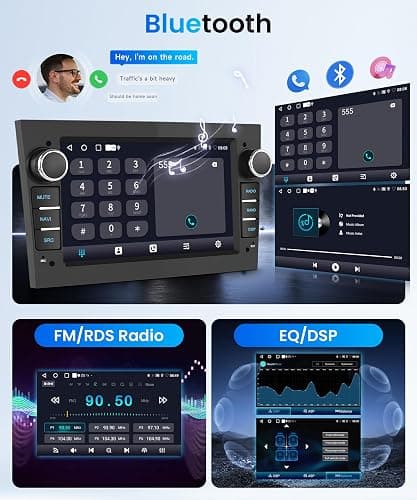 Rimoody 4 Core 64G Android Car Stereo Vauxhall Astra Corsa Vivaro Zafira | for Combo Meriva Vectra Antara Wireless Carplay/Android Auto 7 Inch Touchscreen GPS WiFi Bluetooth FM/RDS EQ Backup Camera thumbnail 6