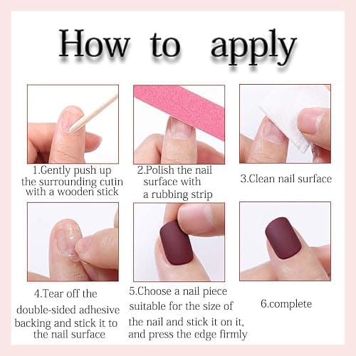 216 Pcs French Tip Press on Nails Short Almond,French Nails Press ons in 9 Different Color Nail Tip,Reusable Fake Nails in 12 Sizes,Glossy False Nails Full Cover Stick on Nails for Women Manicure thumbnail 7
