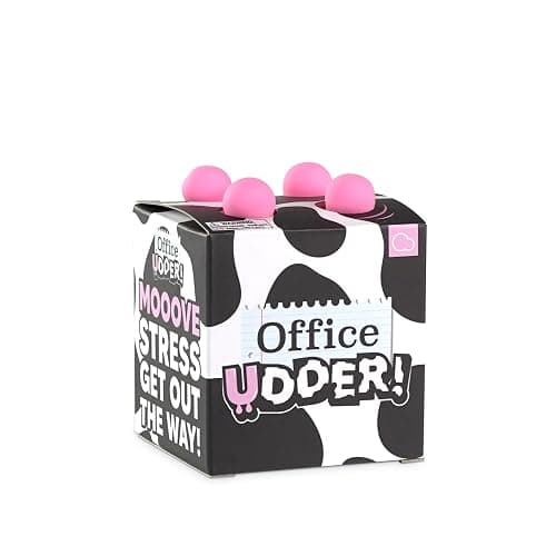 Bubblegum Stuff Office Udder - Pink Squishy Silicone Cow Udder Stress Relief Desk Toy - Suction Cup Stress Reliever - Adult Squeeze Toy thumbnail 6