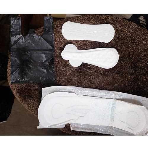 200 Counts Sanitary Waste Bags,Women Waste Bags for Sanitary Napkin, Personal Disposal Bags with Handles (Black) thumbnail 5
