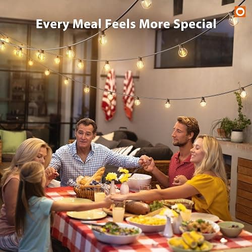 addlon 100FT Outdoor String Lights G40 with Remote, 54 LED Shatterproof Bulbs, Dimmable Patio Globe Lights Waterproof, Hanging Outside Lighting for Backyard, Garden, Deck, Balcony, Porch, Café, Decor thumbnail 8