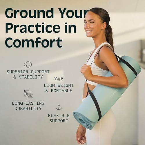 Retrospec Solana Yoga Mat Thick 1/2in Non-Slip Workout Mat with Nylon Strap - 72x24in Exercise Mat for Pilates, Stretching & Fitness - BPA Free, Easy Clean thumbnail 4