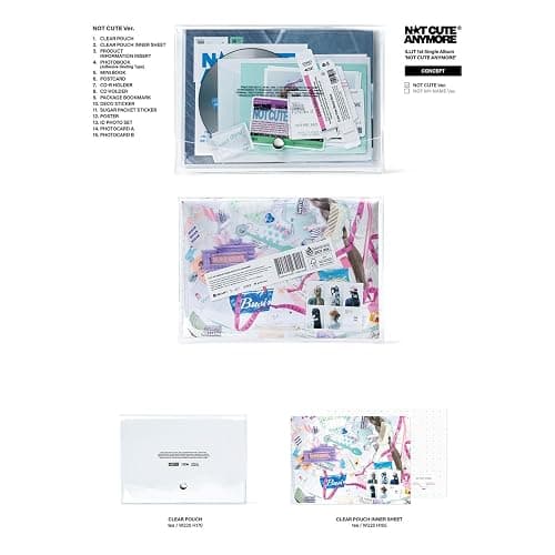 ILLIT - 1st Single Album NOT CUTE ANYMORE Not Cute ver. Photobook + Mini book + Postcard R + Deco Sticker + Poster + ID Photo Set + Gift thumbnail 3