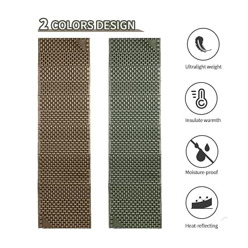 Foam Camping Pads for Hiking, Ultralight Closed Cell Mattress, Waterproof Soft Mat for Adults, Wide Picnic Yoga Mats, Folding Sleeping Pad for Outdoor Backpacking thumbnail 4