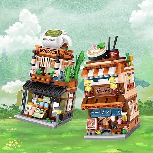 Pasyru Modular House Building Set, Ramen Restaurant Model Set, 412 Pcs Japanese Street View Series Model Building Kit, Construction Toy Sets for Teens and Adults thumbnail 2