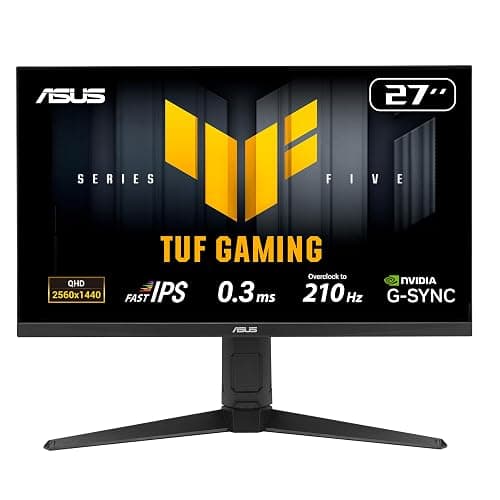 ASUS TUF Gaming VG27AQL5A Monitor de 27 Pulgadas, QHD (2560 x 1440), 210 Hz (OC), Fast IPS, ELMB Sync, 0.3 ms GTG (mín), Altavoz estéreo, DisplayWidget Center, IA Gaming, Ajuste de Altura thumbnail 2