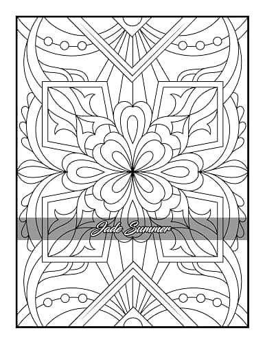 100 Amazing Patterns: An Adult Coloring Book with Fun, Easy, and Relaxing Coloring Pages thumbnail 69