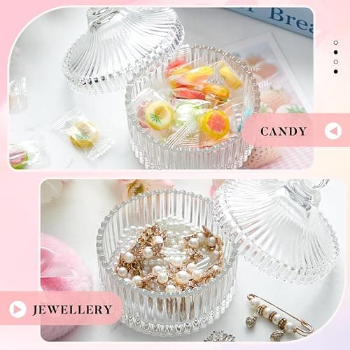 Tioncy 3 Pcs Large Body Powder Puff and Container Valentine's Day gift Powder Container with Puff Crystal Case Soft Washable Reusable Velour Face Body Glitter Wet Dry Makeup (Classic,Clear) thumbnail 6