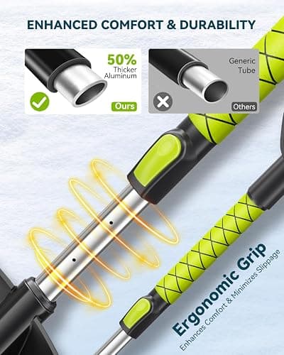 Upgraded 60'' Snow Brush & Snow Shovel with 2 Ice Scrapers, Extendable Snow Brush for Car Windshield with Squeegee, 4-in-1 Detachable Winter Snow Remover for Cars, SUVs, Trucks thumbnail 4