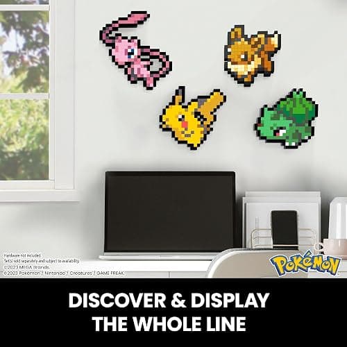 MEGA Pokemon Action Figure Building Set, Mew with 434 Pieces and Pixel Retro Style, for Table or Wall Decor, Build & Display Toy for Collectors thumbnail 5