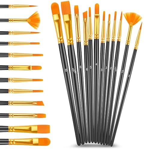 Caliart 72 Colors Acrylic Paint Set with 12 Brushes | Craft Painting Kit for Adults Artists Beginners, Halloween Pumpkin Paints Canvas Wood Rock Ceramic Fabric Art Supplies thumbnail 5
