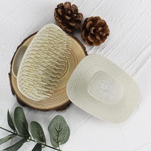 ecoed Scalp Massager Shampoo Brush,Scalp Scrubber for Dandruff Removal, Scalp Care Hair Brush Wet & Dry detangler for Men and Women. (Grey, 1pc- Soft for Short & Medium Hair) thumbnail 2