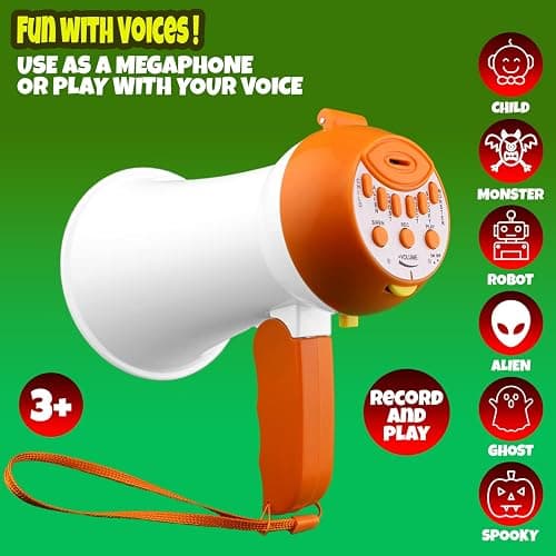 Megaphone for Kids - Cool Voice Changer Toy for Kids - Record & Play and Siren - Ideal Gift for Boys & Girls Ages 5-6-7-8+ Years old - Voice Changing Device - Cool Outdoor Toys Gift Ideas for Kid thumbnail 2