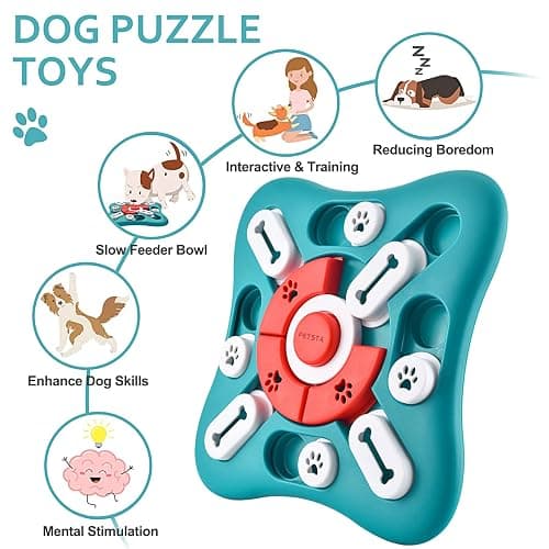 PETSTA Dog Puzzle Toys, Treat Dispensing Dog Enrichment Toys for IQ Training and Brain Stimulation, Interactive Mentally Stimulating Toys as Gifts for Puppies, Cats, Dogs thumbnail 5