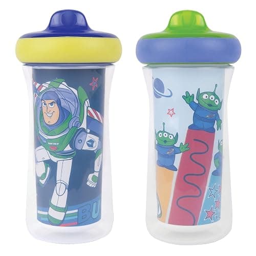 The First Years Disney/Pixar Toy Story Kids Insulated Sippy Cups - Dishwasher Safe Spill Proof Toddler Cups - Ages 12 Months and Up - 9 Ounces - 2 Count - Image 1