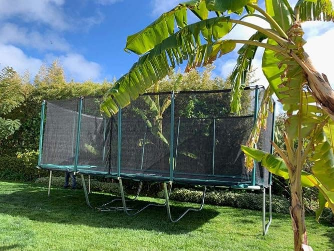 Happy Trampoline Pro Rectangle Trampoline - Heavy Duty 750lbs Jumping Capacity With Net Enclosure - Large Commercial Grade Rectangular Outdoor for Backyard Gymnastics thumbnail 5