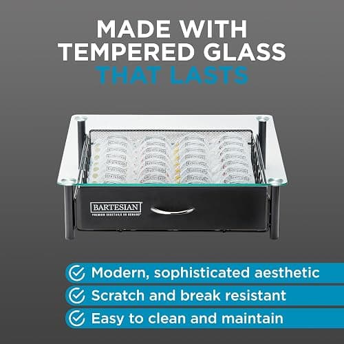Bartesian Cocktail Capsule Storage Drawer Organizer - Stylish Mixology Cocktails Drink Mixer Holder Dispenser - Home Bar Accessories for Cocktail Maker Machine - Holds Up to 36 Bartesian Capsules - Capsule Drawer thumbnail 5
