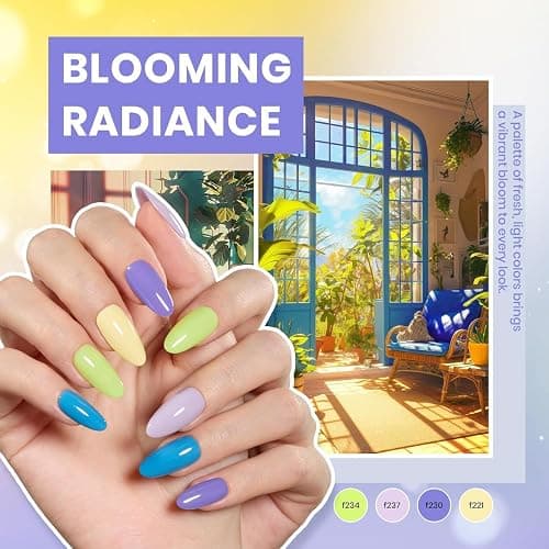 Beetles Gel Nail Polish Kit with U V Light - 80Pcs Color Enchantment 55 Colors Gel Polish Starter Kit with Base Top Coat DIY Nails Supply Stickers Manicure Tools Home Salon Gift for Women Teens Girls | Gift for Women, with U V Light, with Base Top Coat, Starter Kit thumbnail 8