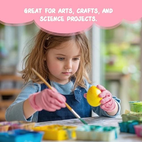 PROMEDIX P Kids Disposable Gloves for 6-10 Years,100PCS Nitrile Gloves for Crafting,Cooking,Latex-Free,Powder-Free thumbnail 5