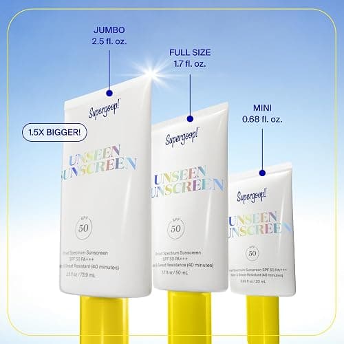 Supergoop! Unseen Sunscreen - SPF 50 - Clear & Invisible Face Sunscreen + Broad Spectrum + Makeup-Gripping Primer - Weightless, Scentless, Oil Free - For All Skin Types & Tones - 2.5 fl oz thumbnail 8