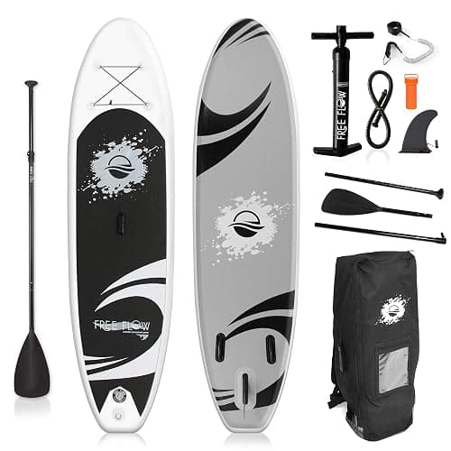 SereneLife Inflatable Stand Up Paddle Board with Premium SUP Accessories – Wide Stable Design with Non-Slip EVA Deck Pad for Adults and Youth of All Skill Levels, 350 lbs Capacity - Image 1