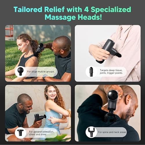 arboleaf Mini Massage Gun Deep Tissue, Percussion Muscle Massager for Back Pain Relief, Portable Small Travel Size, Quiet Massager, Gifts for Woman Man thumbnail 6