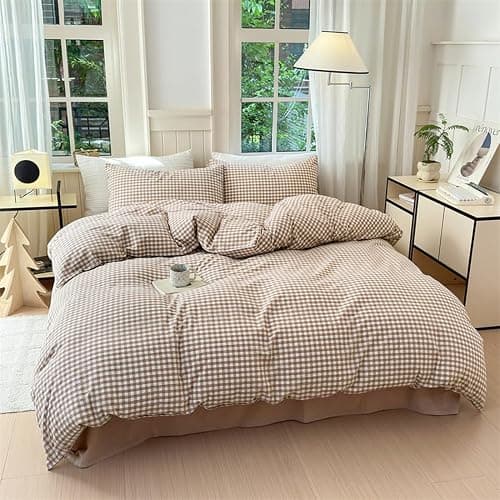 Brown Gingham Duvet Cover thumbnail 2