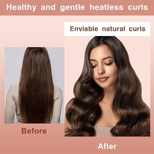 NUNFLUE Heatless Hair Curlers Set- 4Pcs Soft Hair Curlers to Sleep In, No Damage Velvet Curling Rods with Silk Scarf, No Heat Overnight Curls - For All Hair Types thumbnail 3