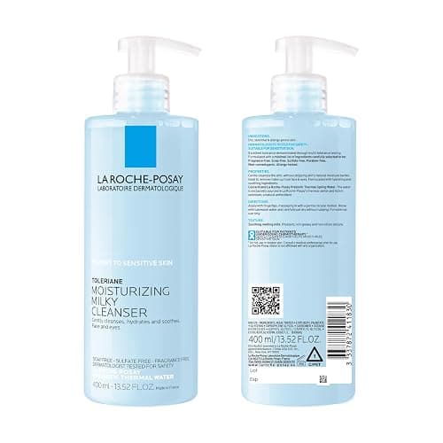La Roche-Posay Toleriane Moisturizing Milky Cleanser, Gentle Face Cleanser with Glycerin for Dry, Sensitive & Allergy-Prone Skin, Face Wash for Hydration, Makeup Remover Cleanser, 13.5fl oz thumbnail 10