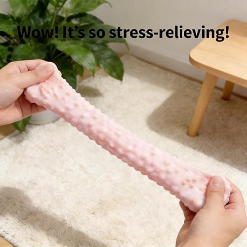 2-Pack Crunchy Squishy Stress Ball, Slow-Rebound Sensory Squeeze Balls, Relieve Anxiety, Improve Focus, Satisfying Desktop Stress Relief Toys (Pink and Blue) thumbnail 4