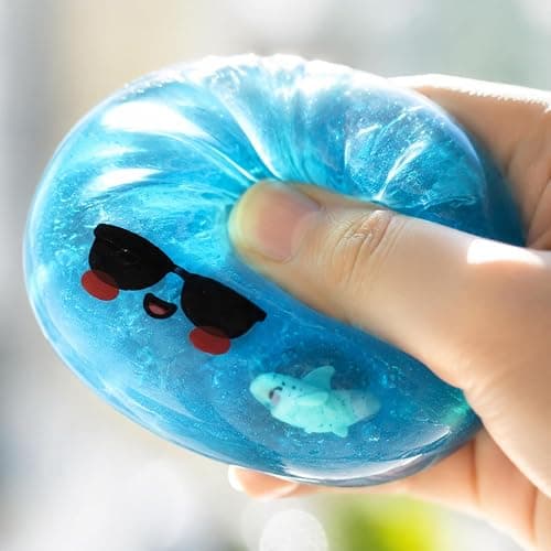 Shark Dumpling Squishy, Random 1 of 7 Colors, Mystery Dumpling Squishy with Box, Cute Squeeze Balls Stress Relief Sensory for Holiday & Birthday Gifts thumbnail 5