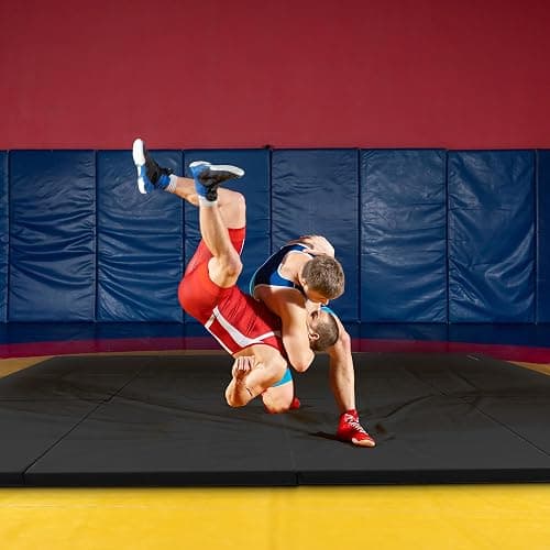 BalanceFrom 10x4 Feet 4-Panel Folding Gymnastics Mat – 2-Inch Thick Pad with Vinyl Surface and Carrying Handles for Tumbling, Yoga, Pilates, Home Workouts, and Martial Arts thumbnail 6