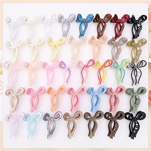 4 Pcs Bow Hair Clips Elegant Hair Claw Butterfly Hair Accessories for Girls Nonslip Butterfly Clips Hair Styling Accessories for Women thumbnail 6