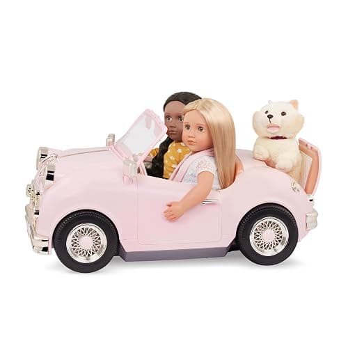 Our Generation – 18-inch Doll Accessories – Pink Doll Car – Toy Vehicle with Radio, Lights & Sounds – Pretend Play 3+ Years– in The Driver's Seat Convertible Cruiser thumbnail 6