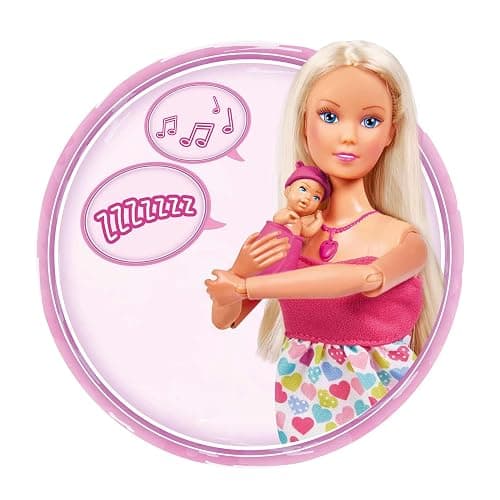 Simba 105733480 Steffi Doll Newborn, with Function, When Squeezing Its Pendant The Baby Emits Sounds, Includes Accessories, for Children Over 3 Years thumbnail 6