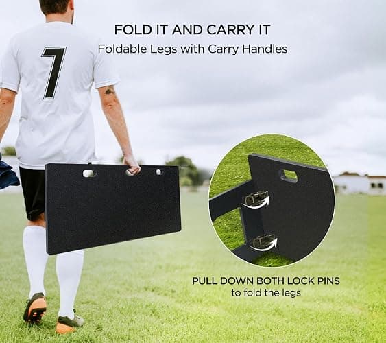 ZivPlay Soccer Rebounder Board Soccer Wall Kick Back Trainer with 2 Rebound Angles for Ball Passing and Bounce Back Training thumbnail 6