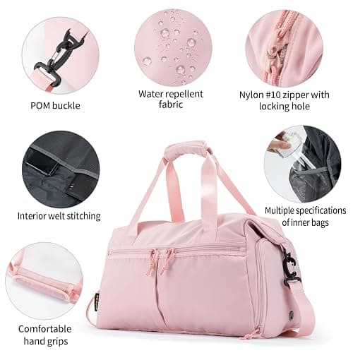 VEAGIA Weekender Duffel Bag With Shoe Compartment And Wet Pocket-Luggage Everyday Overnight Bag for Men and Women Travel-Carry On Gym Bag thumbnail 6